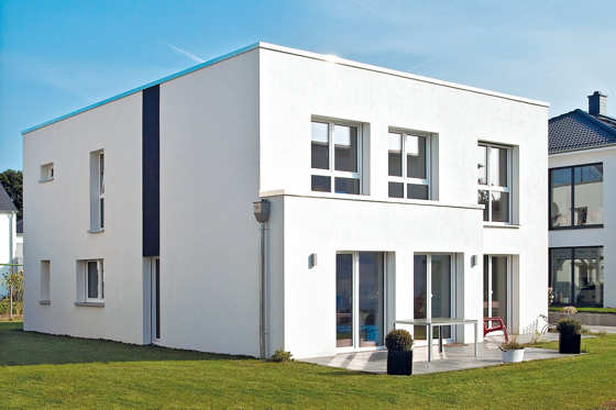Bauhaus / Flachdachhaus 130 qm Grundriss schlüsselfertig massiv bauen im Raum Hannover