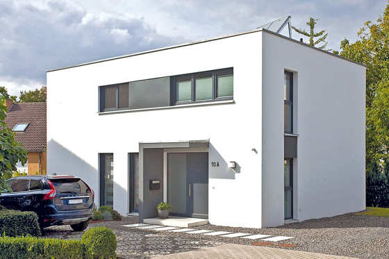 Bauhaus / Flachdachhaus 150 qm Grundriss schlüsselfertig massiv bauen im Raum Hannover