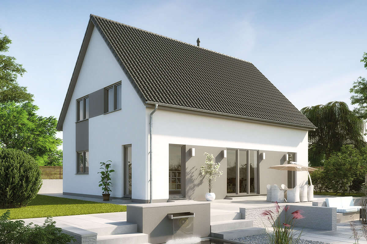 Ein Einfamilienhaus Grundriss massiv gebaut mit fast 120 qm Wohnfläche - Landhaus in Hannover, Burgwedel.