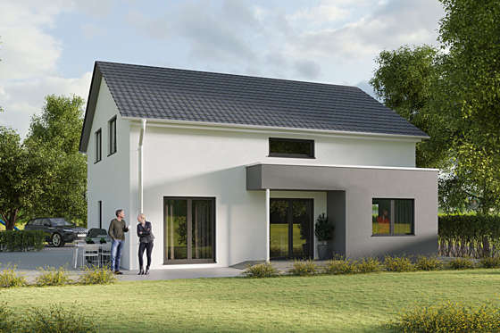 Hausbau Massivhaus - Landhaus Grundriss 160 m²